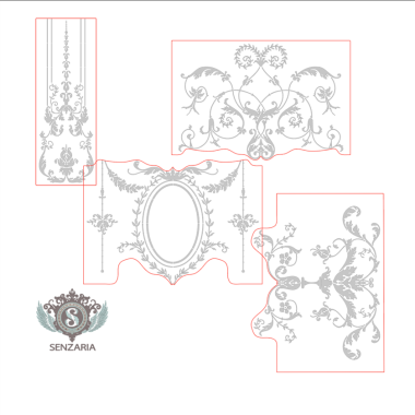 Трафарет - Версаль боковая панель Трафарет - Версаль боковая панель